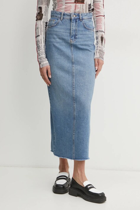 Patrizia Pepe fusta jeans maxi, drept, 8G0454 D1WZB