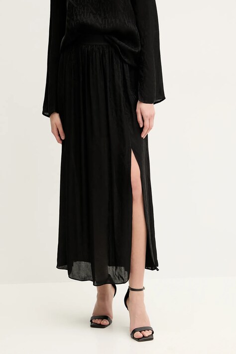 Armani Exchange fusta culoarea negru, maxi, evazati, XW000348 AF10842