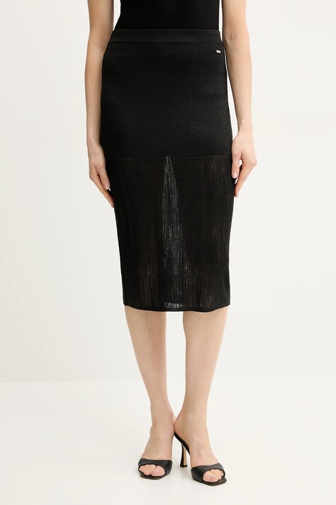 Юбка Armani Exchange цвет чёрный midi прямая XW000113 AF11957