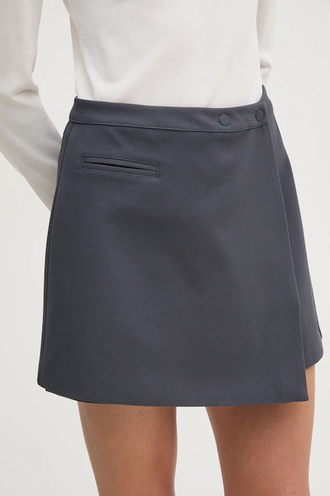 Sukně Calvin Klein Jeans šedá barva, mini, J20J224863