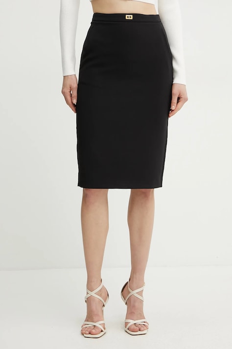 Elisabetta Franchi fusta culoarea negru, midi, creion, GO09951E2