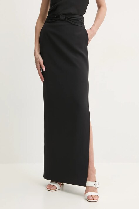 Спідниця Elisabetta Franchi колір чорний maxi пряма GO10151E2
