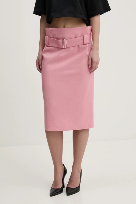 Φούστα MSGM χρώμα: ροζ, 3841MDD05.257106