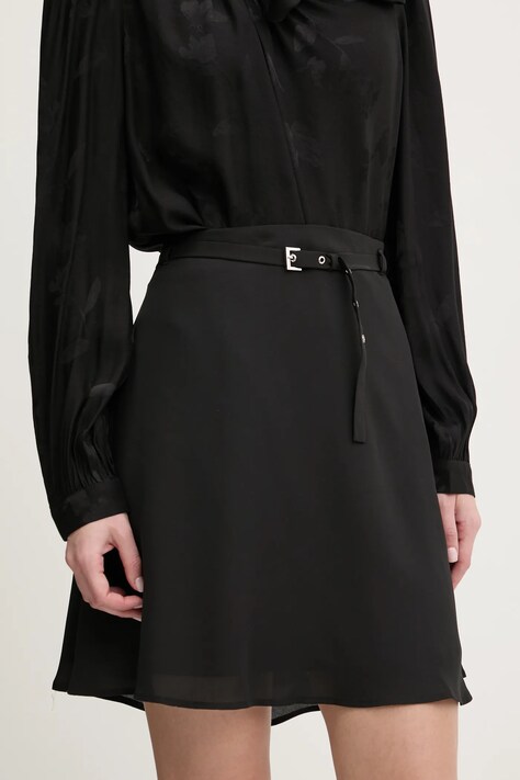 HUGO fusta culoarea negru, mini, drept, 50534180