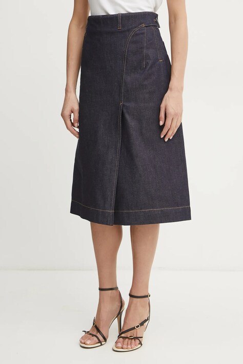 Victoria Beckham spódnica kolor granatowy midi rozkloszowana 1125DSK006000B