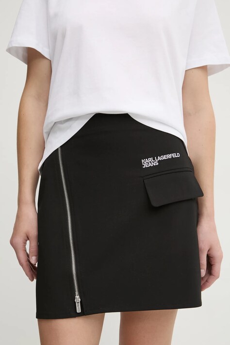 Sukně Karl Lagerfeld Jeans černá barva, mini, pouzdrová, A1W12012