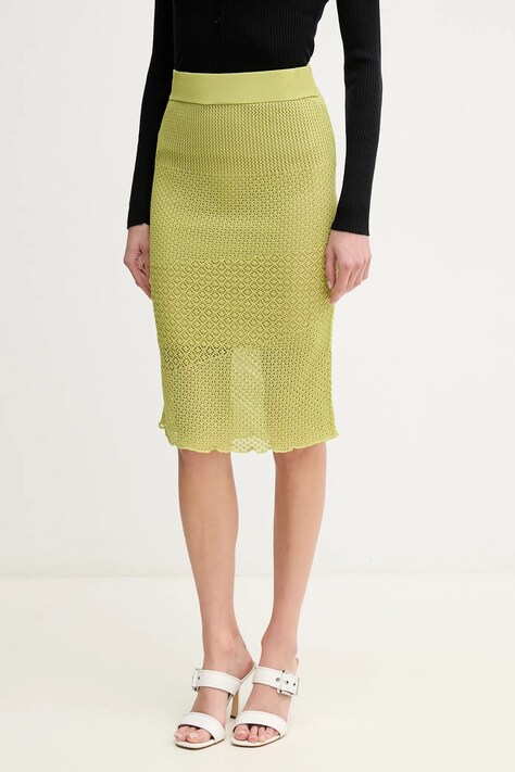 Юбка Pinko цвет зелёный midi прямая 104892 A2EB