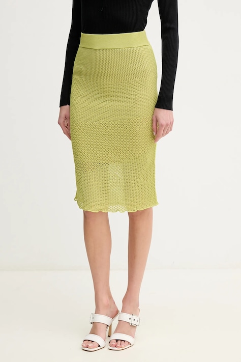 Pinko spódnica kolor zielony midi prosta 104892 A2EB
