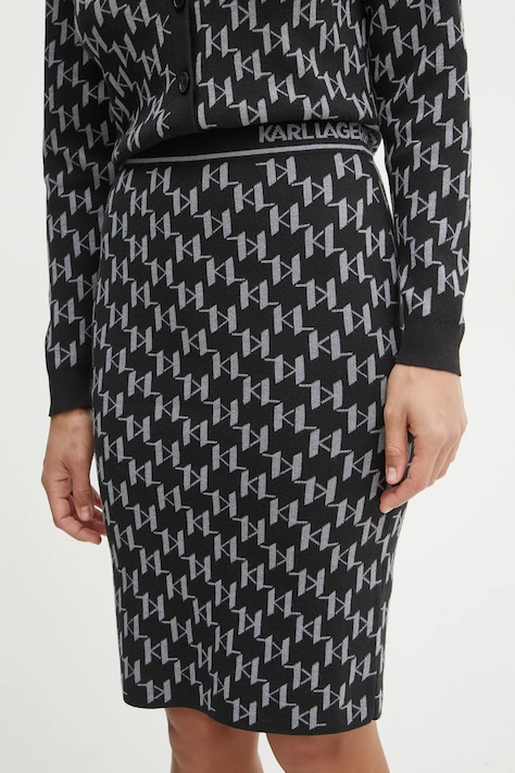 Спідниця Karl Lagerfeld колір чорний midi олівець A1W12006