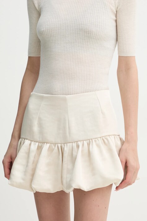 Herskind fusta Laja culoarea bej, mini, evazati, 5459185