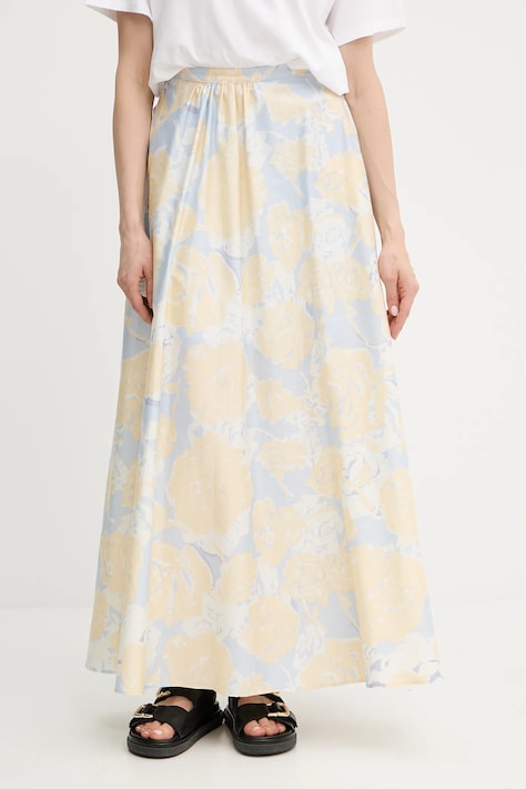 Хлопковая юбка Twinset maxi расклешённая 251AX2036
