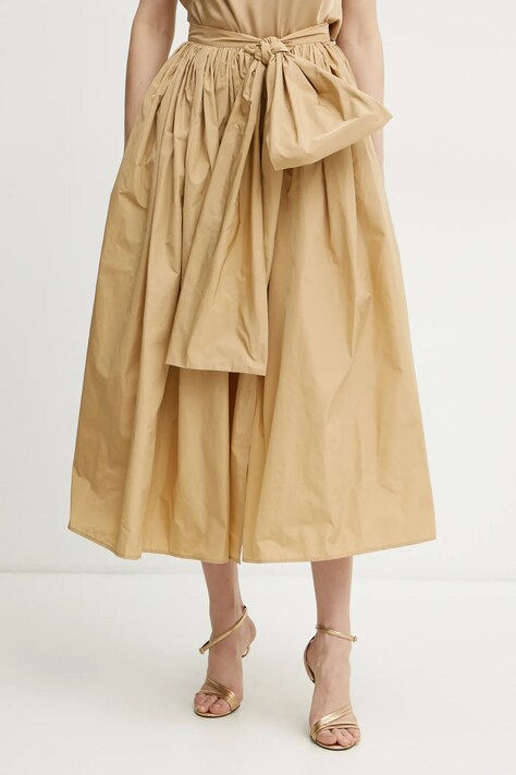 Юбка Liviana Conti цвет зелёный maxi расклешённая F5SY25