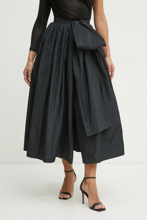 Liviana Conti fusta culoarea negru, maxi, evazati, F5SY25