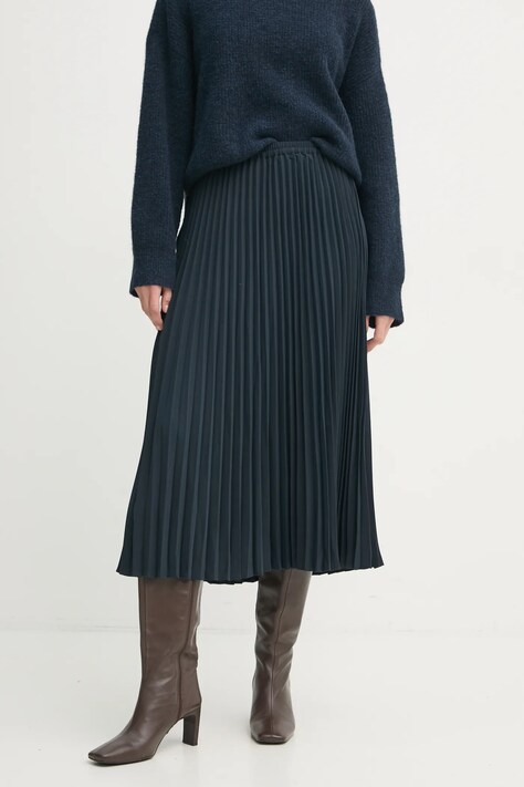 Marc O'Polo fusta culoarea albastru marin, midi, evazati, 500023620265