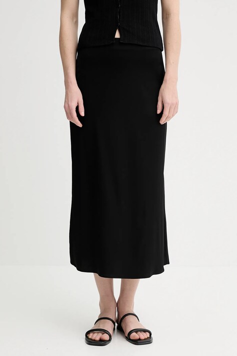Marc O'Polo fustă culoarea negru, midi, drept, 503085420041