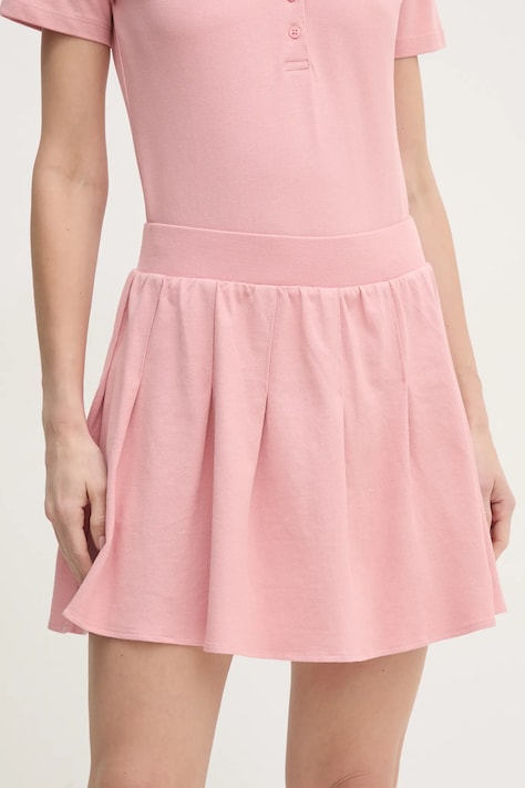 Guess fustă SUZANNE culoarea roz, mini, evazată, V5RD00 KCOK1