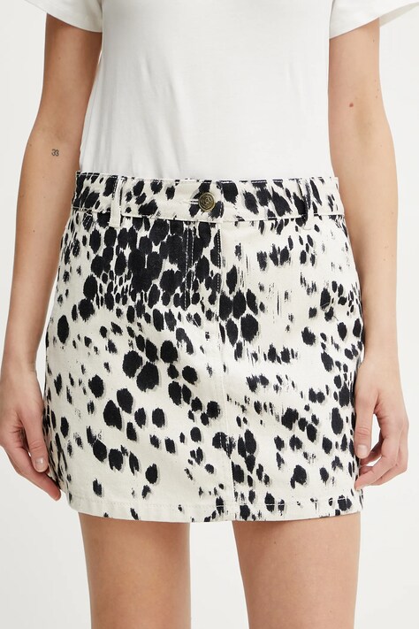 Marella fusta jeans LODOLA culoarea bej, mini, drept, 2513101064200
