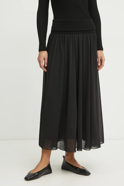 Marella fusta FOLCO2 culoarea negru, maxi, evazati, 2513101101200
