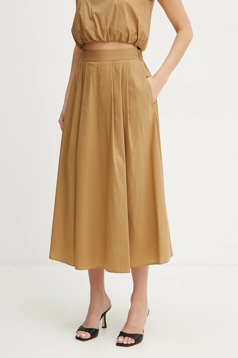 Marella fustă Emme by Marella culoarea verde, midi, evazati, 2515101042200