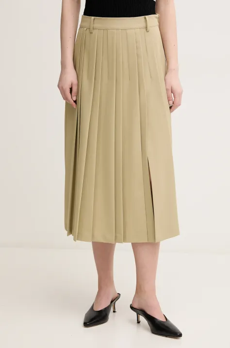 Suknja Sisley boja: zelena, midi, širi se prema dolje, 4KVXL002M