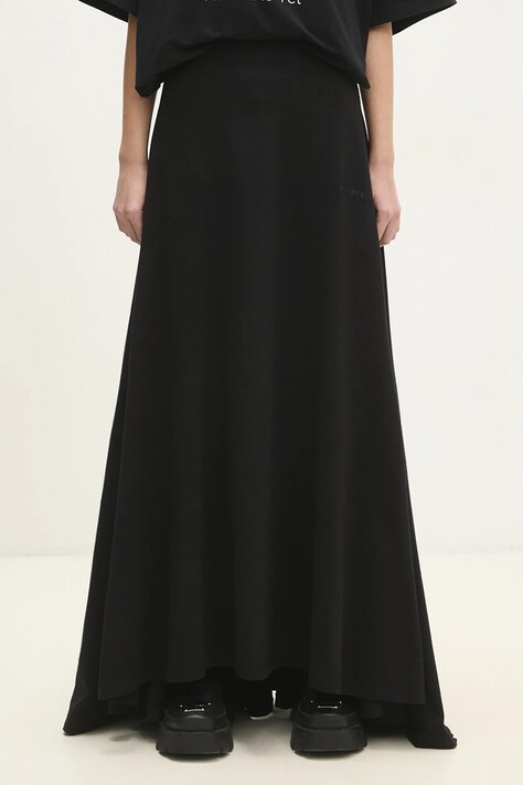 Юбка VETEMENTS Ballroom Jersey цвет чёрный maxi расклешённая WA66SK610B