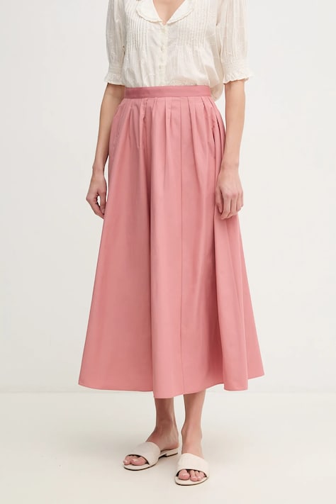 Sukně OUI oranžová barva, midi, áčková, 91825