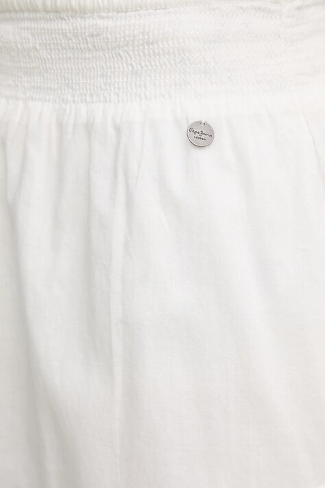 Бавовняна спідниця Pepe Jeans ELENA — SS25-SDD0CA, білий — фото 4