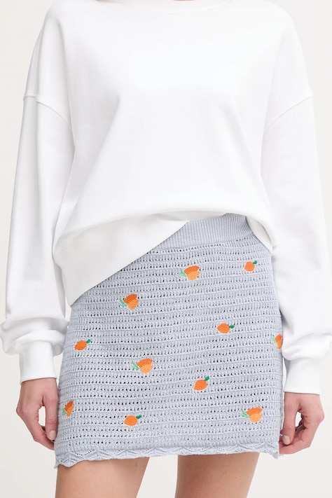Pepe Jeans spódnica bawełniana OLAYA SKIRT kolor niebieski mini ołówkowa PL901212