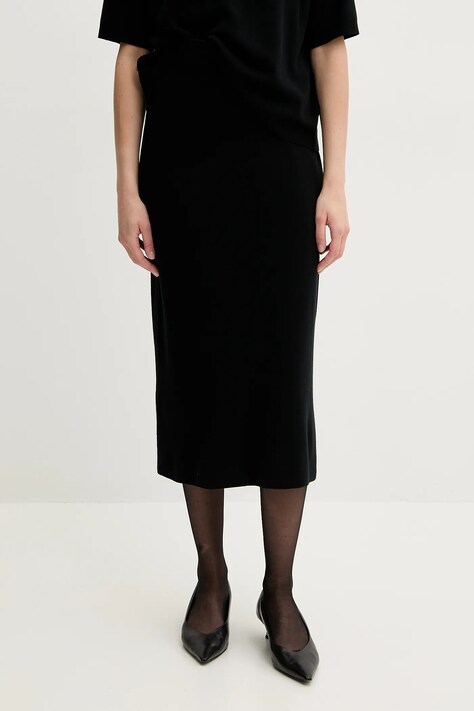 Weekend Max Mara fusta culoarea negru, midi, drept, 2515301011600