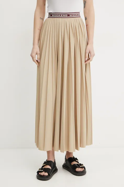 Юбка Weekend Max Mara цвет бежевый maxi расклешённая 2515771031600