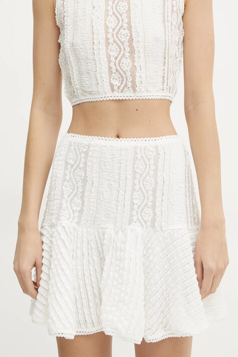 Спідниця Charo Ruiz Ibiza Etain колір бежевий mini розкльошена 255401