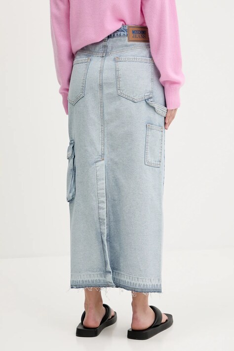 Джинсова спідниця Moschino Jeans — SS25-SDD0EK, блакитний — фото 3