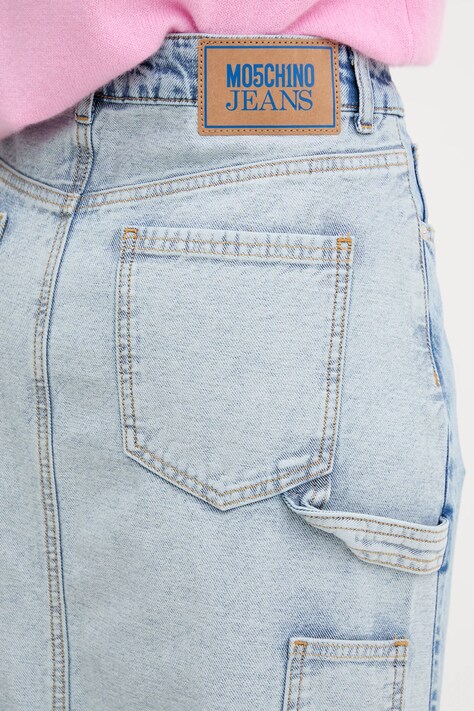 Джинсова спідниця Moschino Jeans — SS25-SDD0EK, блакитний — фото 5