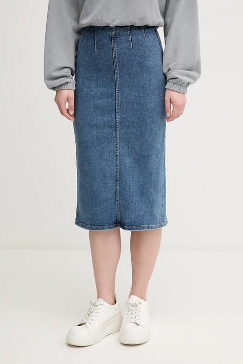 Джинсовая юбка United Colors of Benetton midi расклешённая 4ORHD004O