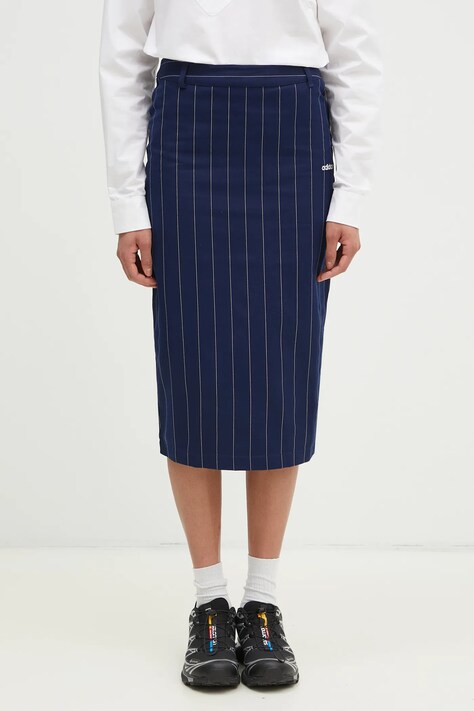 adidas Originals fustă Pencil Skirt culoarea bleumarin, midi, creion, JD2576