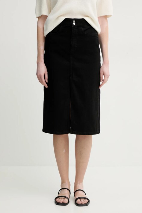 Filippa K spódnica kolor czarny midi prosta 31389