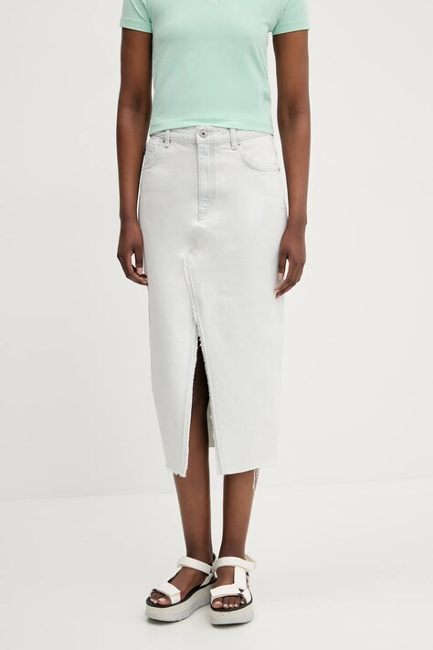 Hugo Blue fustă din denim midi, drept, 50534746