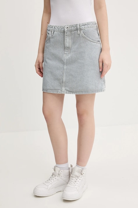 Hugo Blue fustă din denim mini, evazati, 50537444