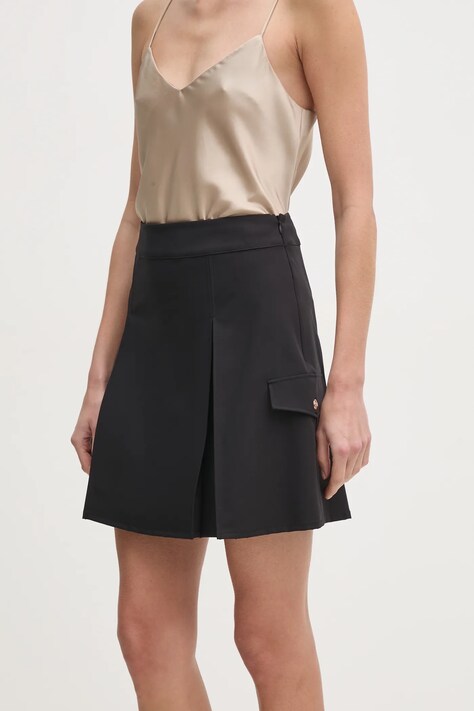 Liu Jo fusta culoarea negru, mini, evazati, TA5252 T1817