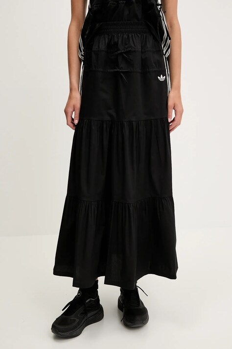 Sukně adidas Originals Skirt černá barva, maxi, áčková, KC0767