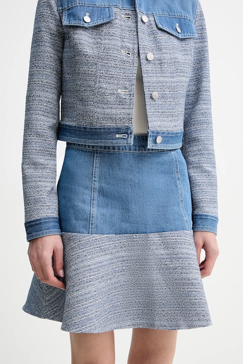 Sukňa Guess ELSIE mini, áčkový strih, W5GD87 WH610