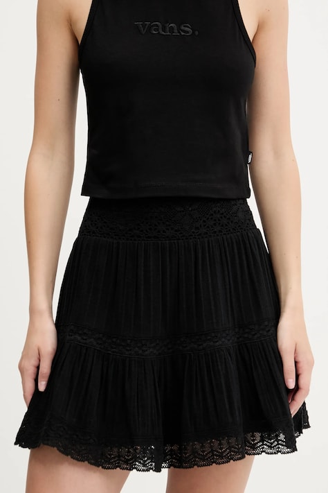 Superdry fustă culoarea negru, mini, evazați, W7210350A-02A