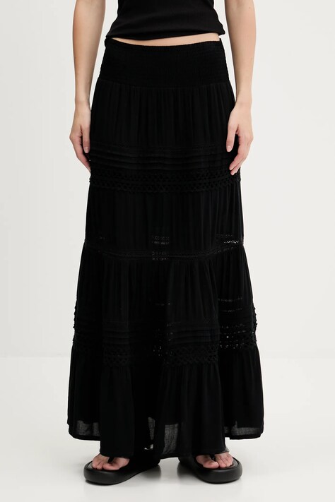 Юбка Superdry цвет чёрный maxi расклешённая W7210351A-02A