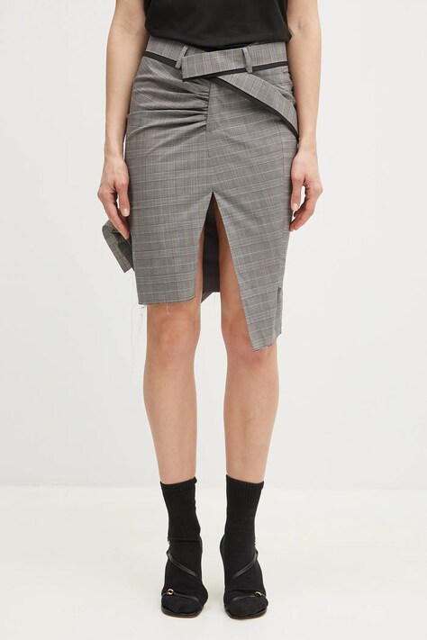 Ottolinger wool blend skirt Drape Pencil gray color 123-300523-02