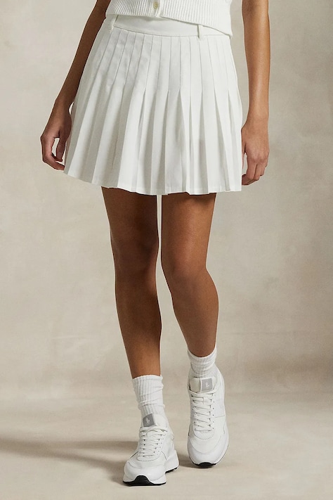 Sukně Polo Ralph Lauren Wimbledon Collection bílá barva, mini, áčková, 211970494