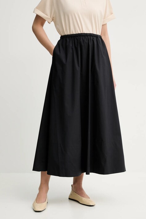 Bavlněná sukně By Malene Birger PHEOBES černá barva, maxi, áčková, 102064