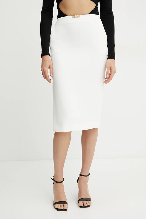 Юбка Elisabetta Franchi цвет бежевый midi прямая GO12252E2
