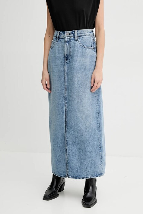 G-Star fustă din denim maxi, drept, D24385-D788