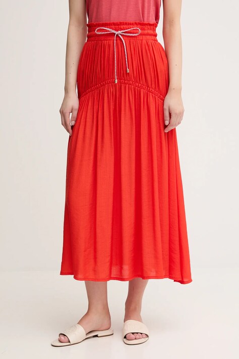 Suknja La Petite Française JOSETTE boja: narančasta, midi, širi se prema dolje