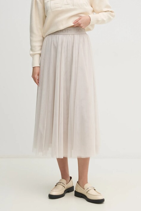 Joop! fusta culoarea gri, midi, evazati, 30046657